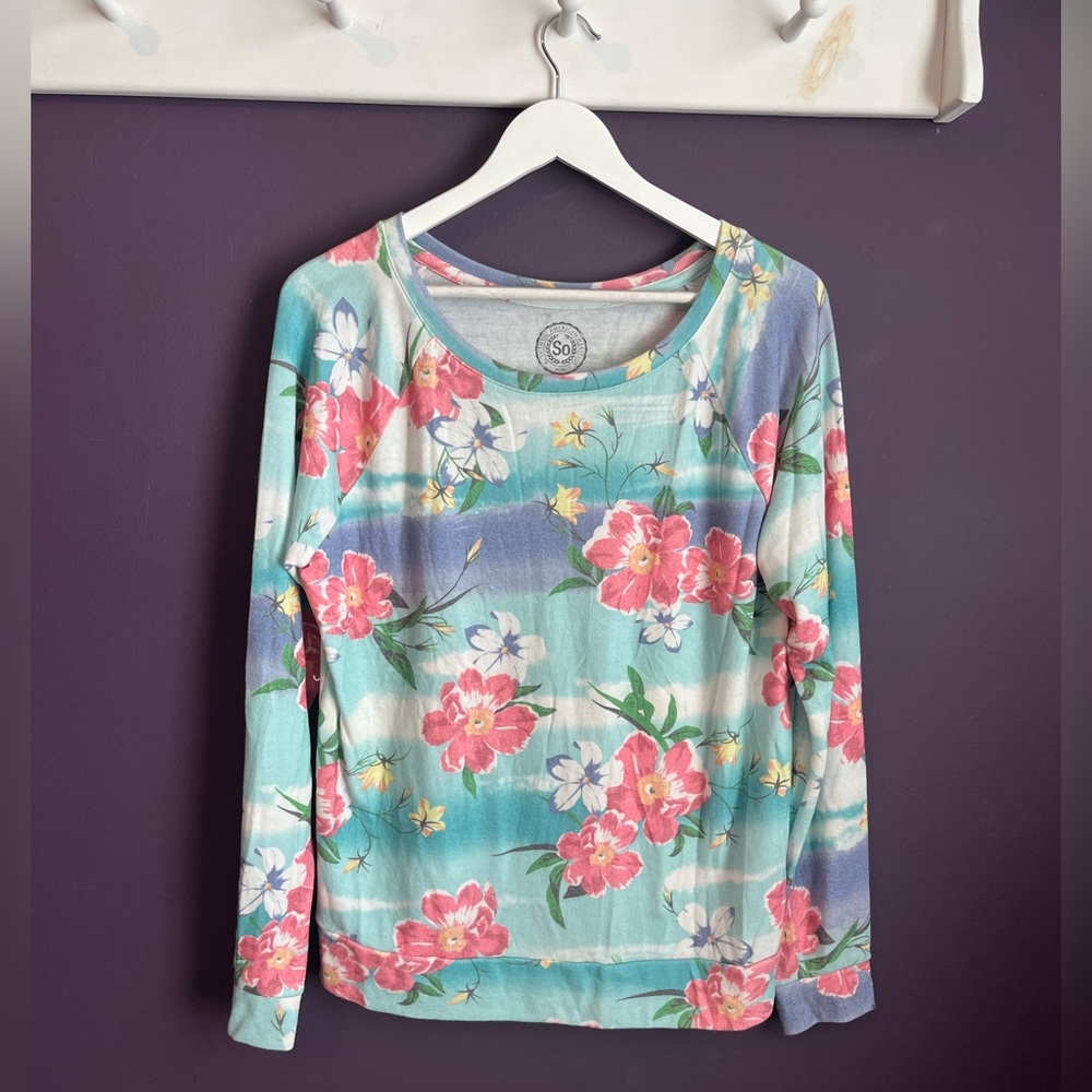 Blue Hawaiian Style Sweater